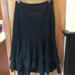 Fabulous Spanish Style Long Black Skirt